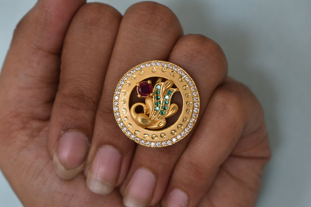 gold plated ring for women, meenakari adjustable ring, Indian wedding ring, ethnic ring jewelry, traditional bridal ring, womenâ€™s party wear ring, ethnic Indian jewelry, adjustable finger ring, gold finish ring for festivals, desi jewelry for women