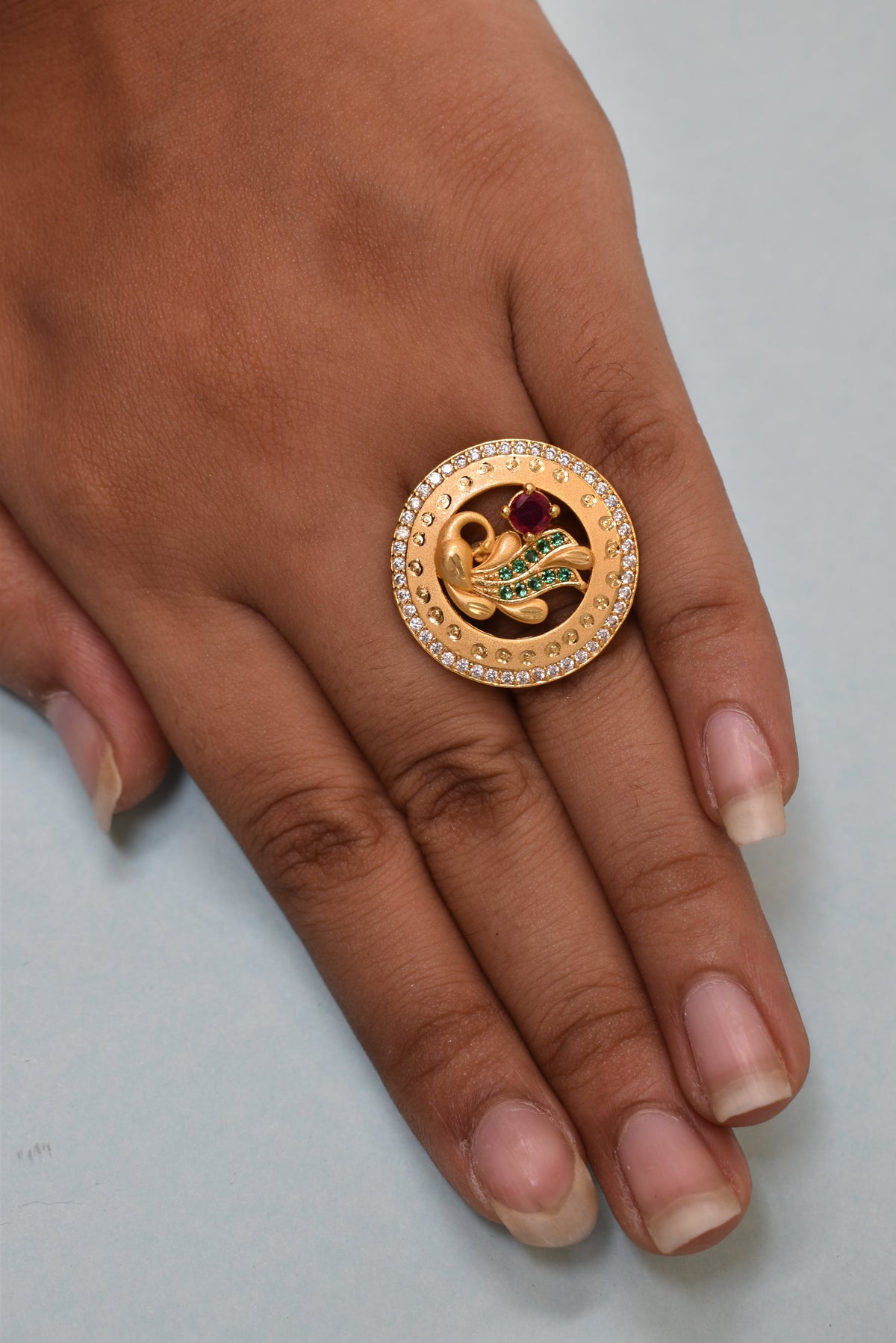 gold plated ring for women, meenakari adjustable ring, Indian wedding ring, ethnic ring jewelry, traditional bridal ring, womenâ€™s party wear ring, ethnic Indian jewelry, adjustable finger ring, gold finish ring for festivals, desi jewelry for women