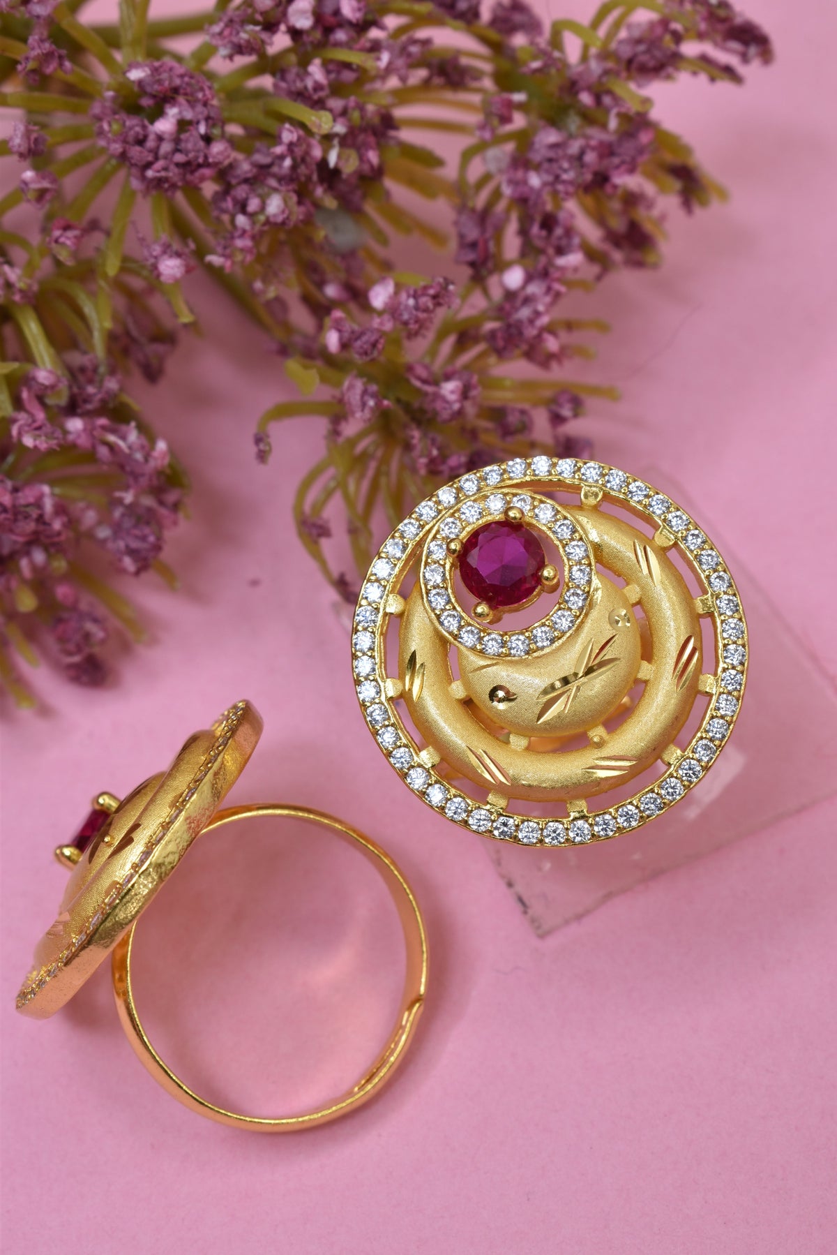 Gold-plated ring for women