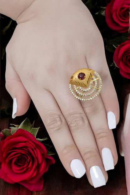 Affordable gold-plated ring