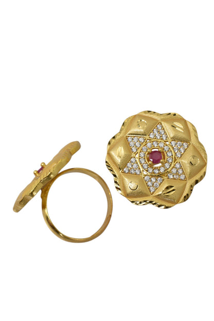 Gold-plated adjustable ring