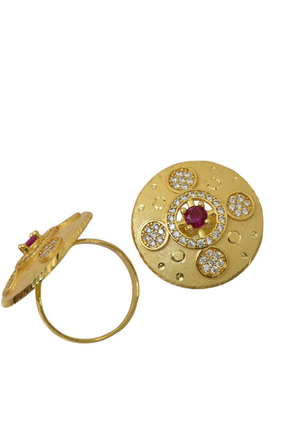 Gold-plated adjustable ring