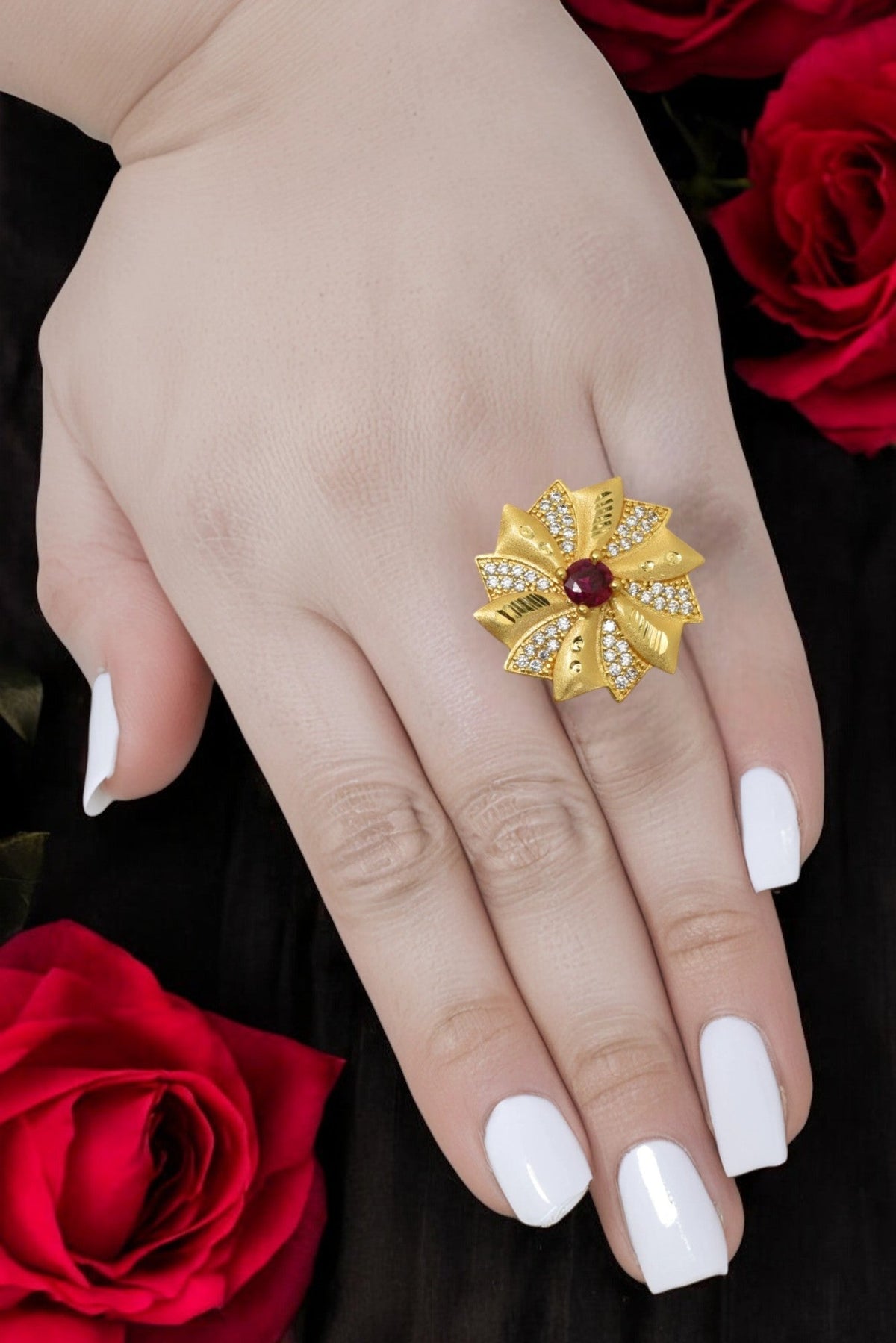 Fashion gold adjustable ring