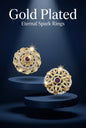 Combo set of 2-Elegant Floral AD Studded Adjustable Ring for Women