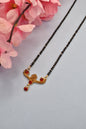 Mangalsutra,tanmania,gift for her,black bead mangalsutra,layered chain,necklace,karvachauth gift for her