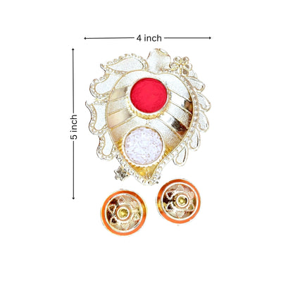 Pooja thali,pooja platter,karvachauth thali pooja items,kumkum dani,roli-chawal plate,roli haldi platter