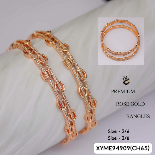 AD ROSE GOLD BANGELS 2 pcs -2.4-2.6-2.8-CH65