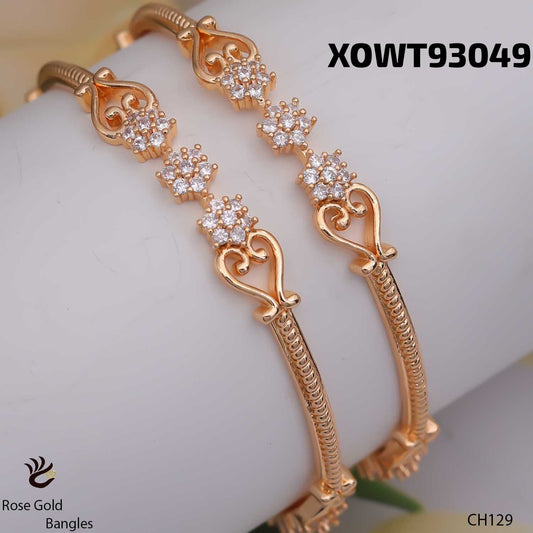 AD ROSE GOLD BANGELS 2 pcs -2.4-2.6-2.8-CH129
