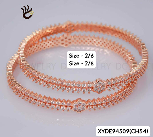 AD ROSE GOLD BANGELS 2 pcs -2.4-2.6-2.8-CH54