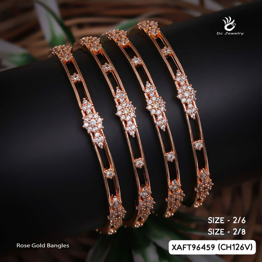 AD ROSE GOLD BANGELS 4 pcs -2.4-2.6-2.8-CH126V