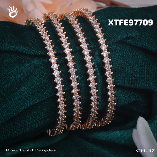 AD ROSE GOLD BANGELS 4 pcs -2.4-2.6-2.8-CH147