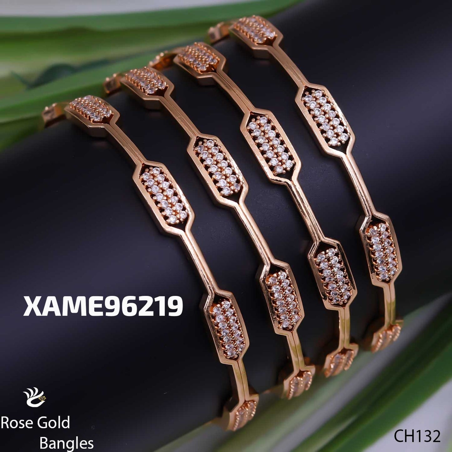 AD ROSE GOLD BANGELS 4 pcs -2.4-2.6-2.8-CH132