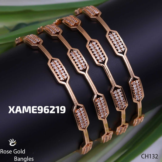 AD ROSE GOLD BANGELS 4 pcs -2.4-2.6-2.8-CH132